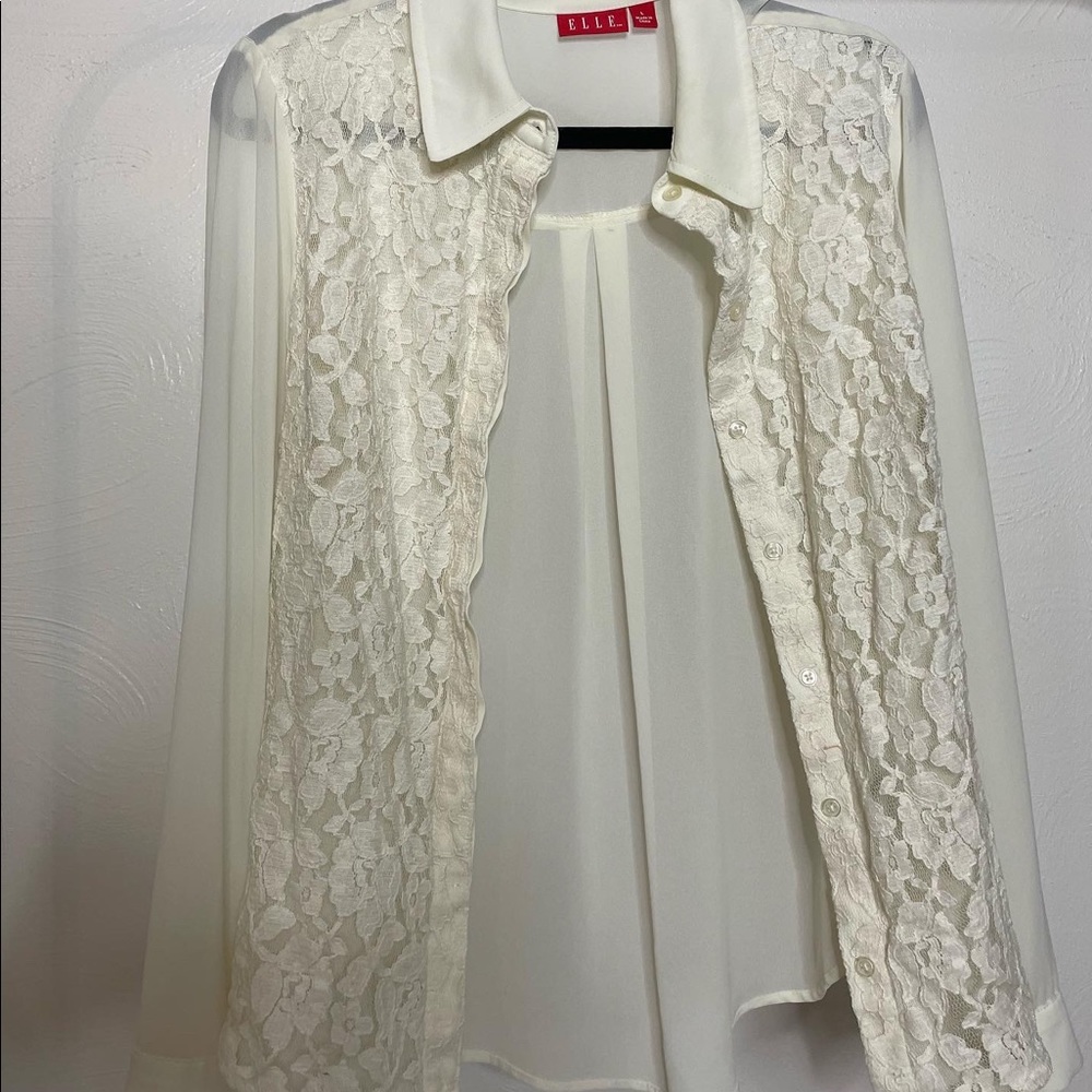 Crème long sleeve button down